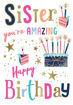 Picture of SISTER YOURE AMAZING BIRTHDAY CARD